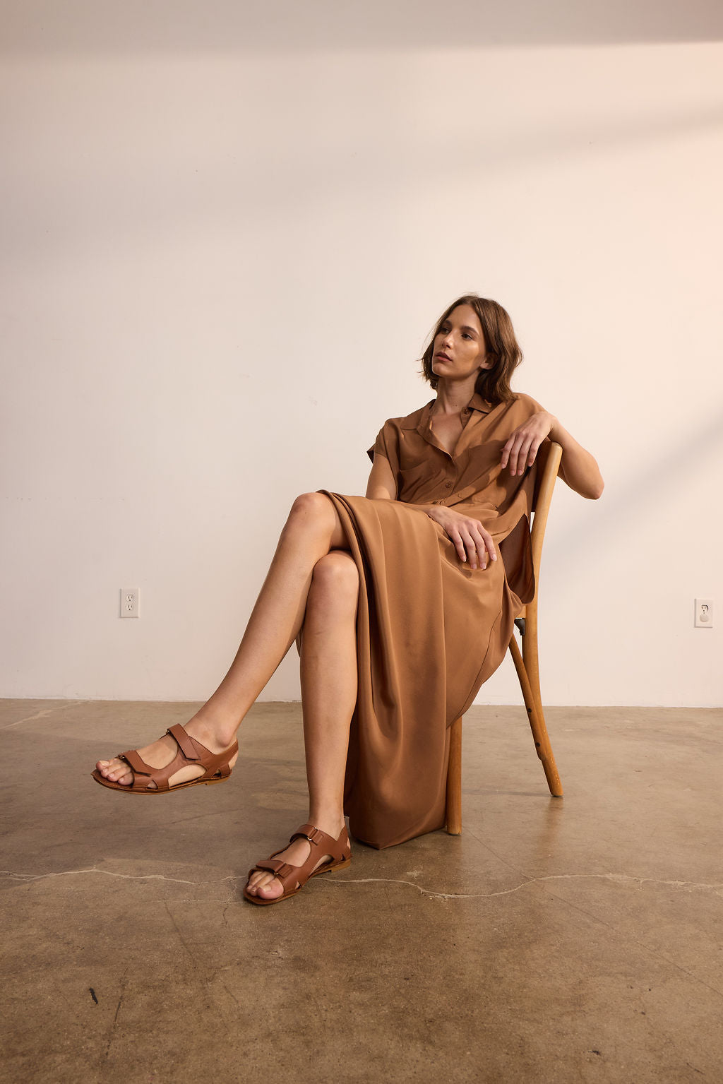 The Walking Sandal in Cognac