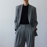 The Triple Pleat Trouser in Pepper
