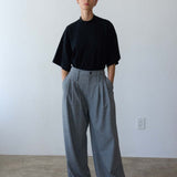 The Triple Pleat Trouser in Pepper