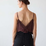 The Deep V Cami in Burgundy