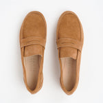 The Penny Loafer in Clove Suede Flat