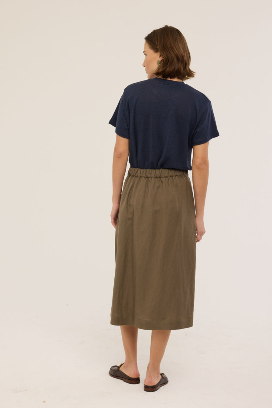The Apron Skirt in Khaki