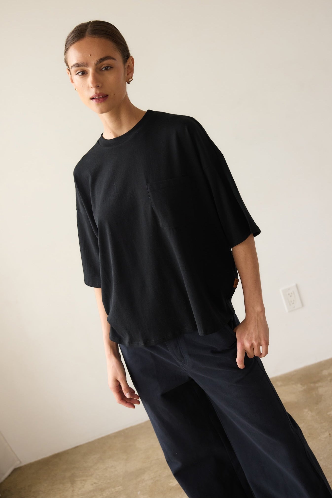 The Boxy Tee in Black