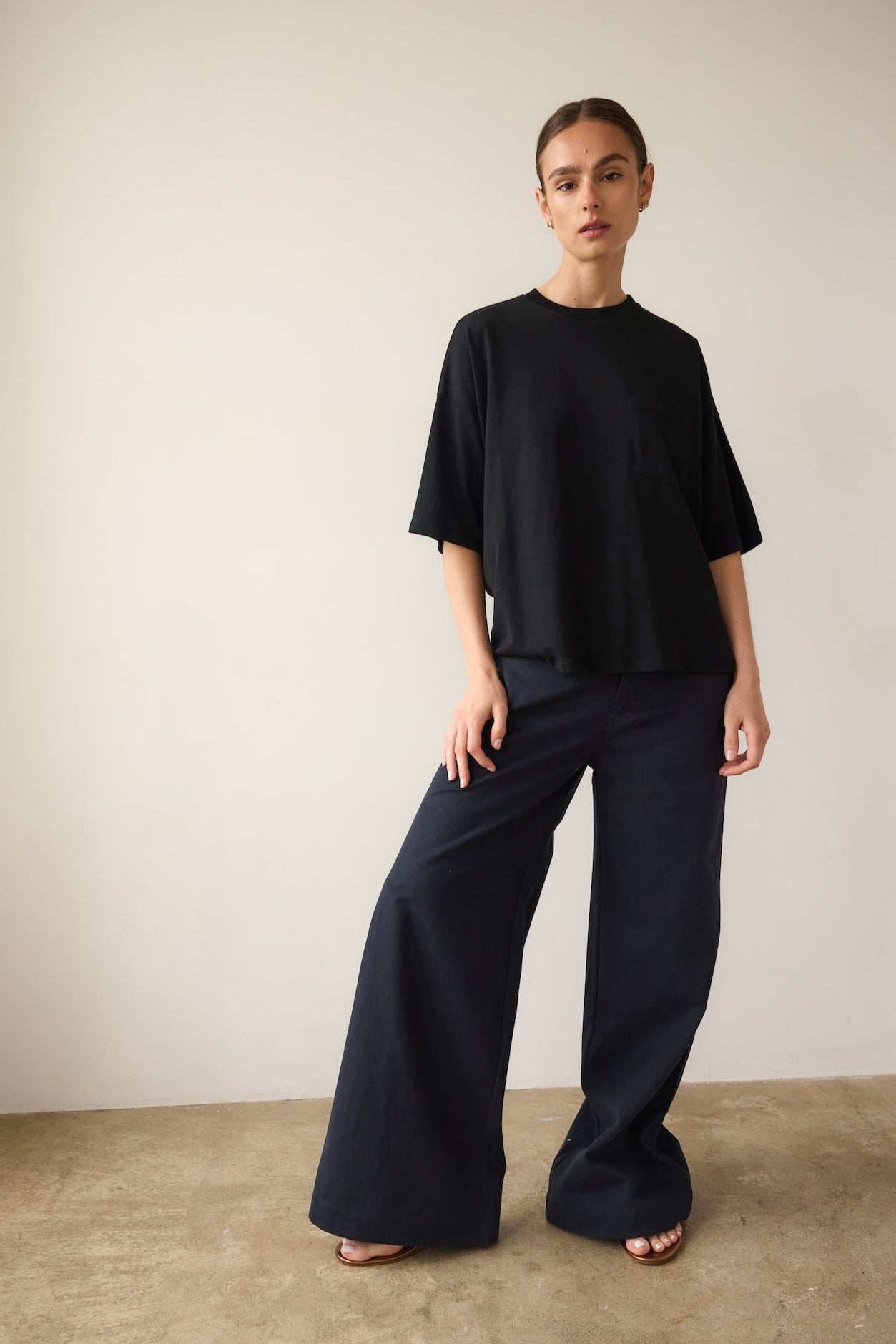 The Boxy Tee in Black