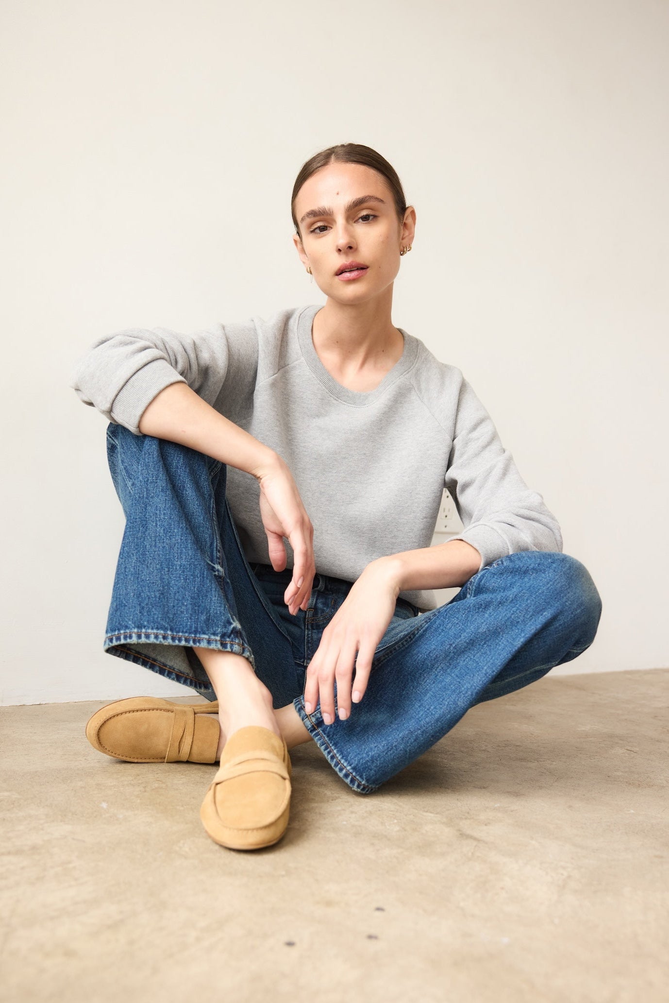 The Unlined Penny Loafer in Ambra