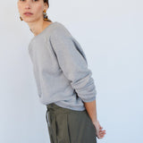 The Daily Sweatshirt in Heather Grey Side View
