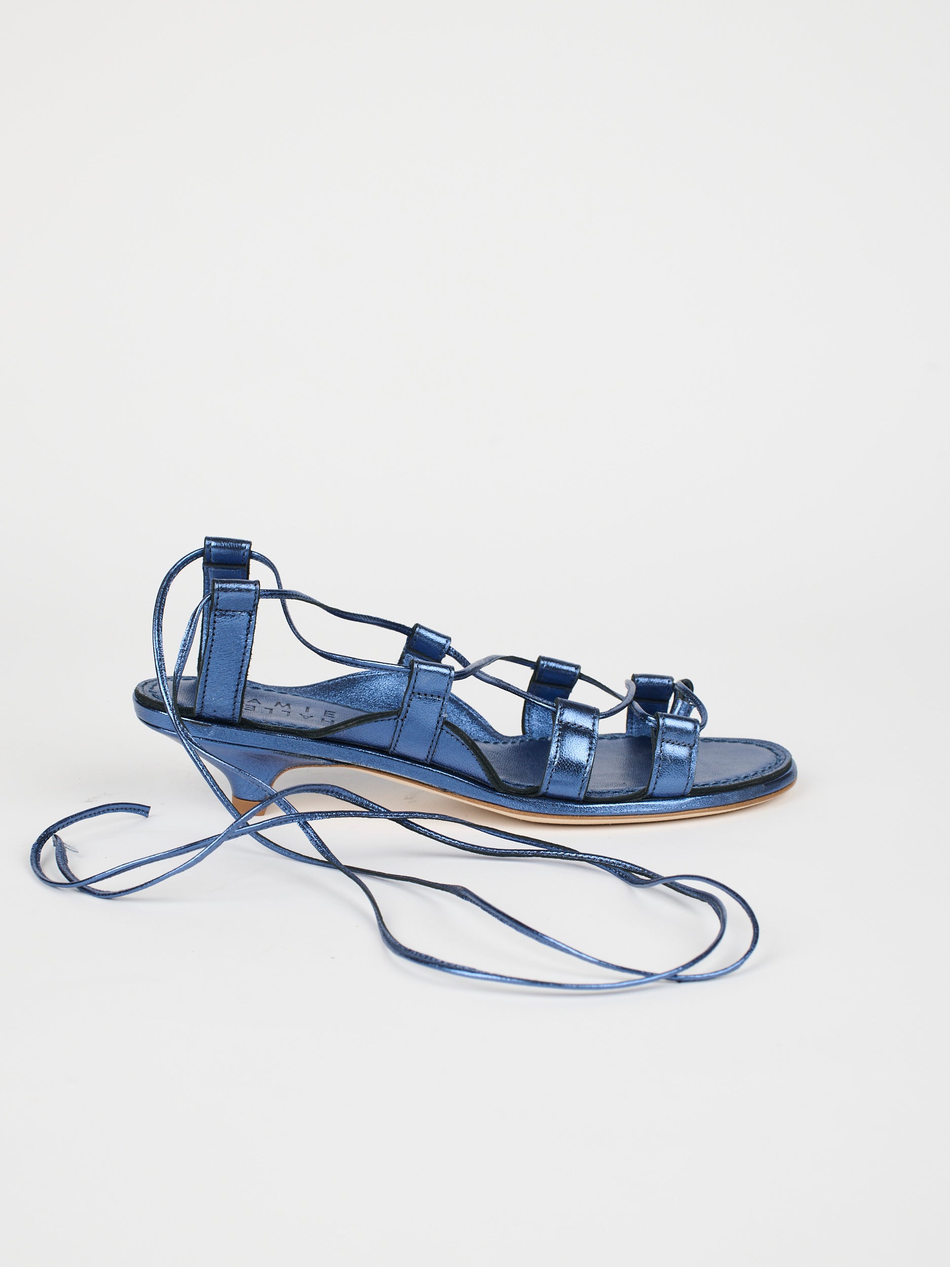 The Sparta Heel in Metallic Blue