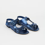 The Walking Sandal in Metallic Blue