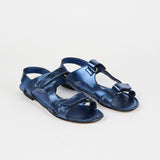 The Walking Sandal in Metallic Blue