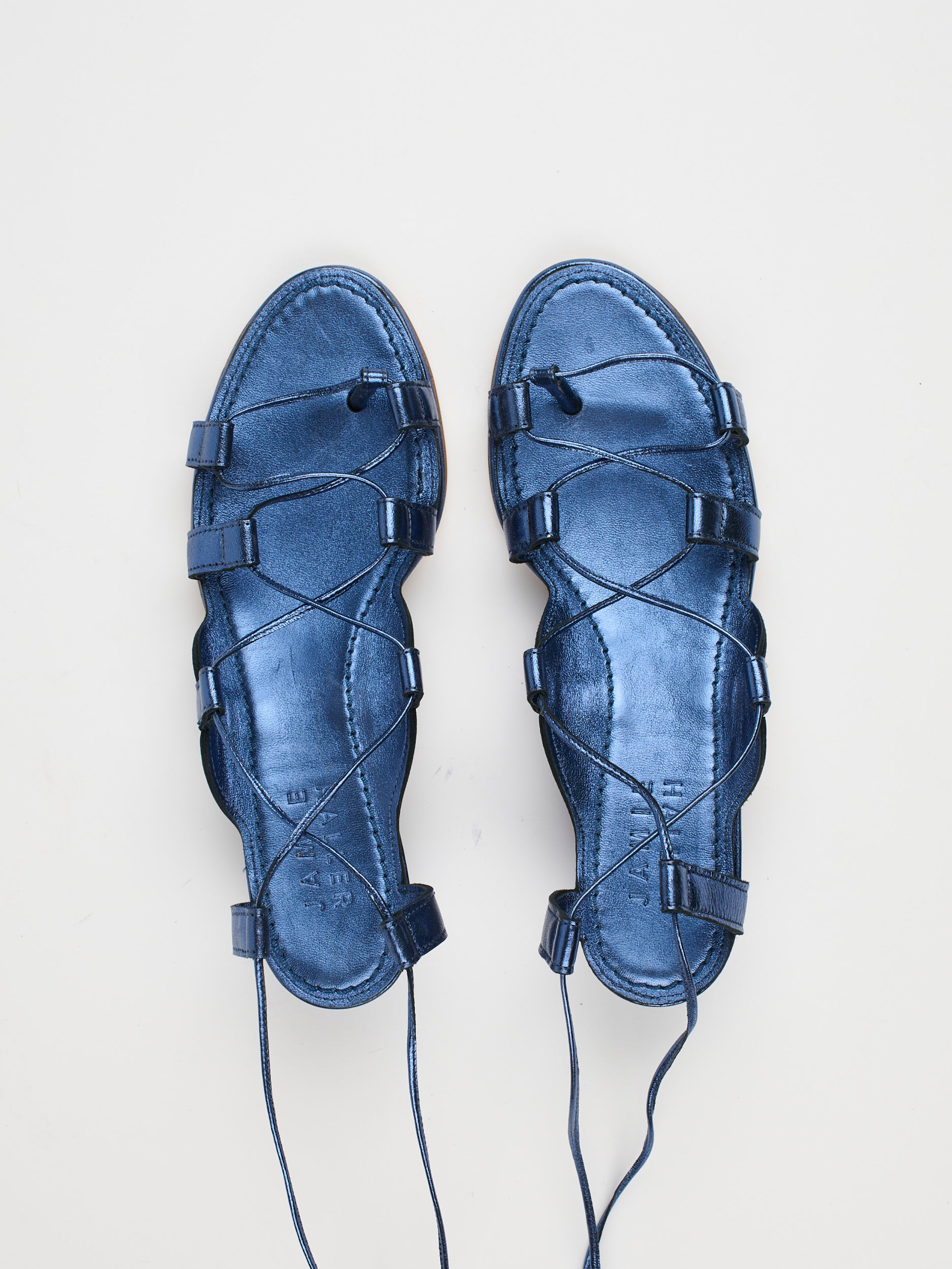 The Sparta Heel in Metallic Blue