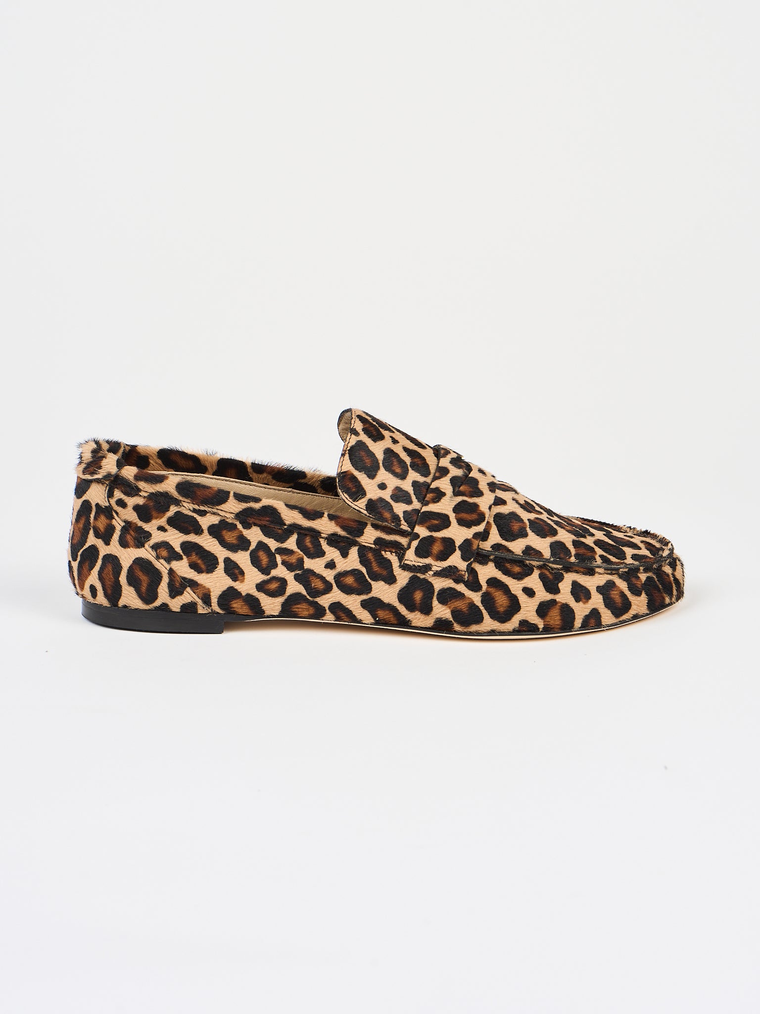 The Penny Loafer in Ponyhair Leopard Side