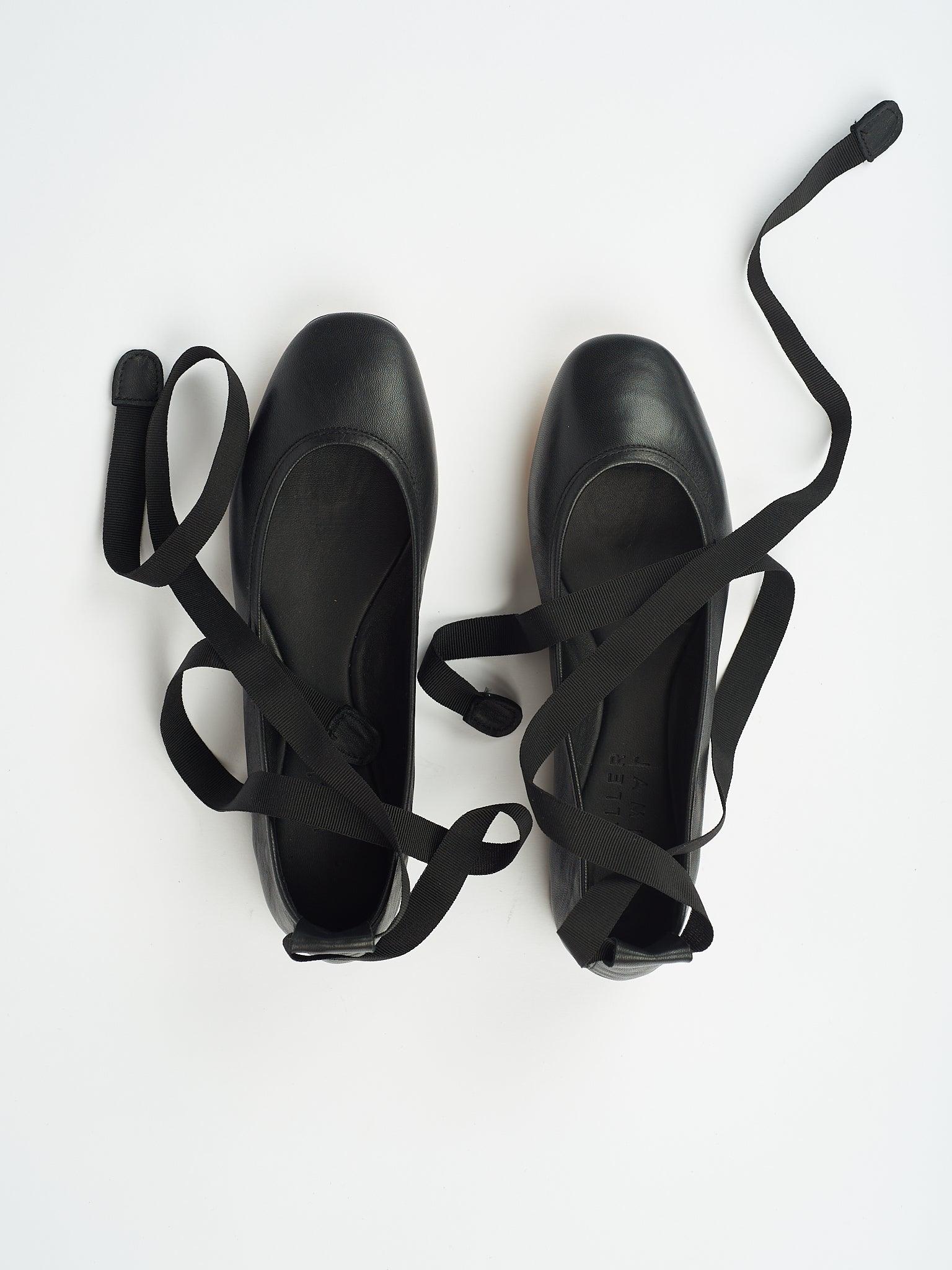 The Point Ballet in Black Flat View With Ties