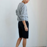 The Finished Hem Short in Washed Black