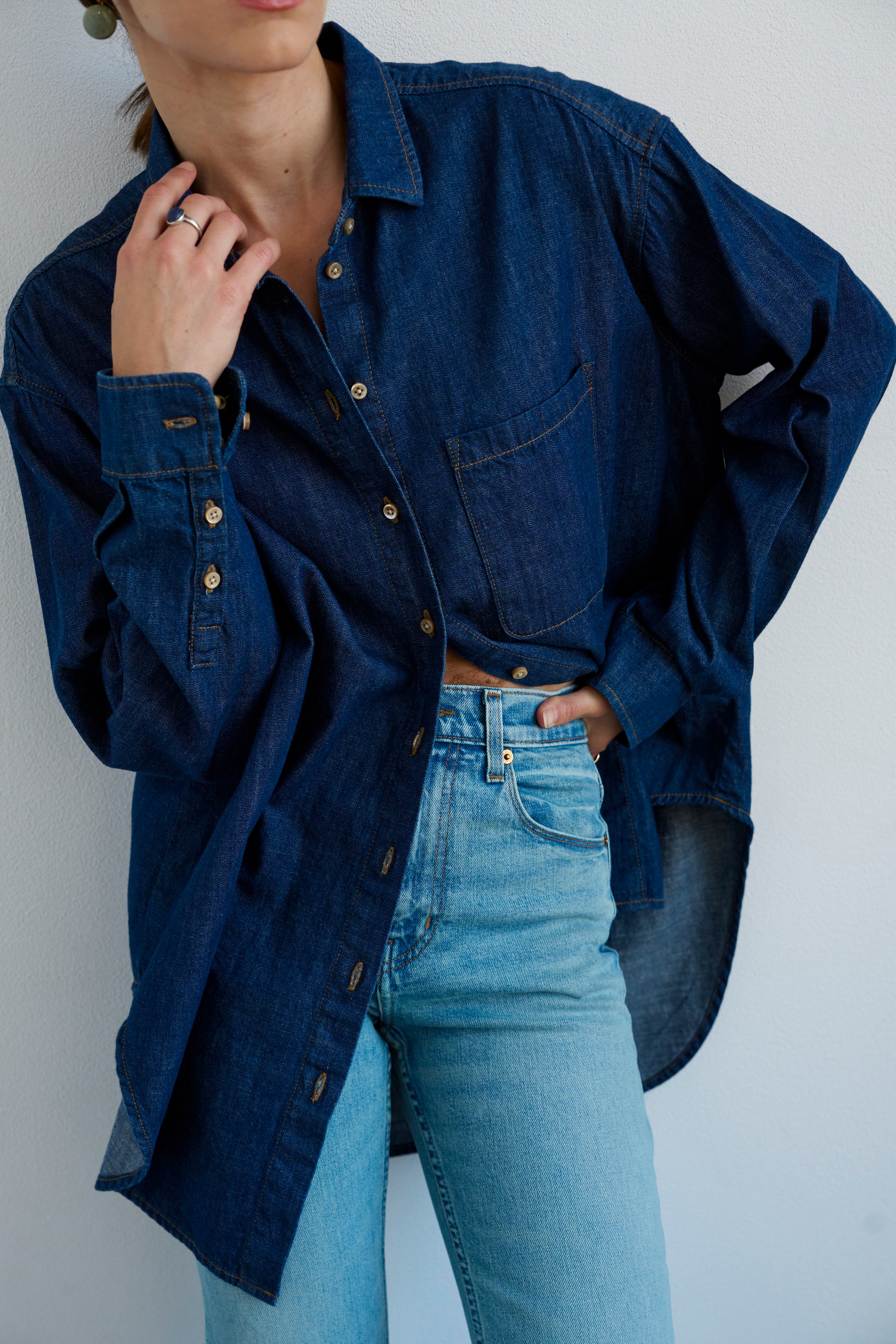 The Essential Shirt in Raw Rinse