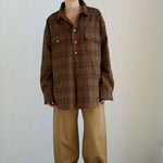 The Big Shirt Flannel in Browns