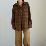 The Big Shirt Flannel in Browns