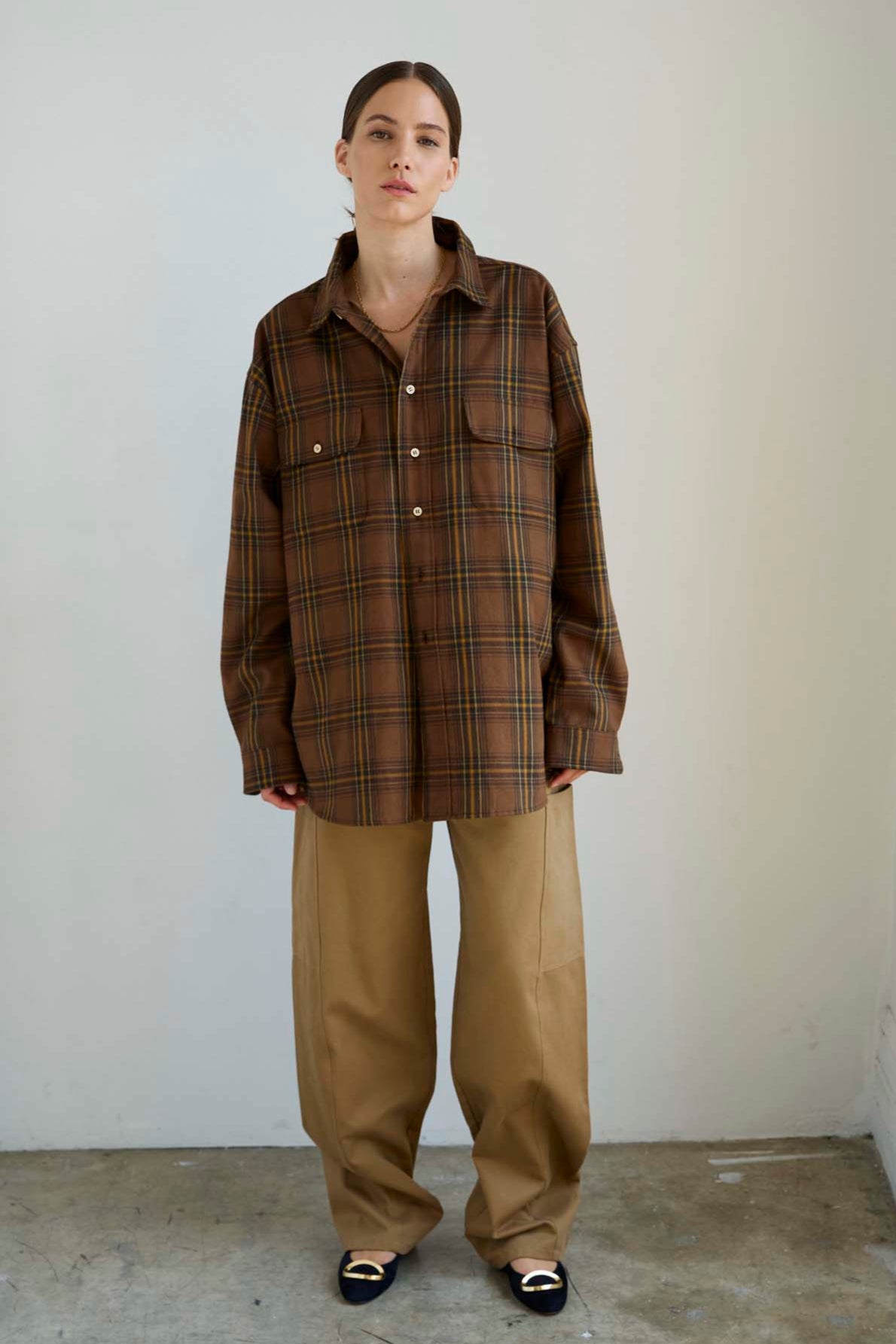 The Big Shirt Flannel in Browns