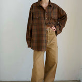 The Big Shirt Flannel in Browns