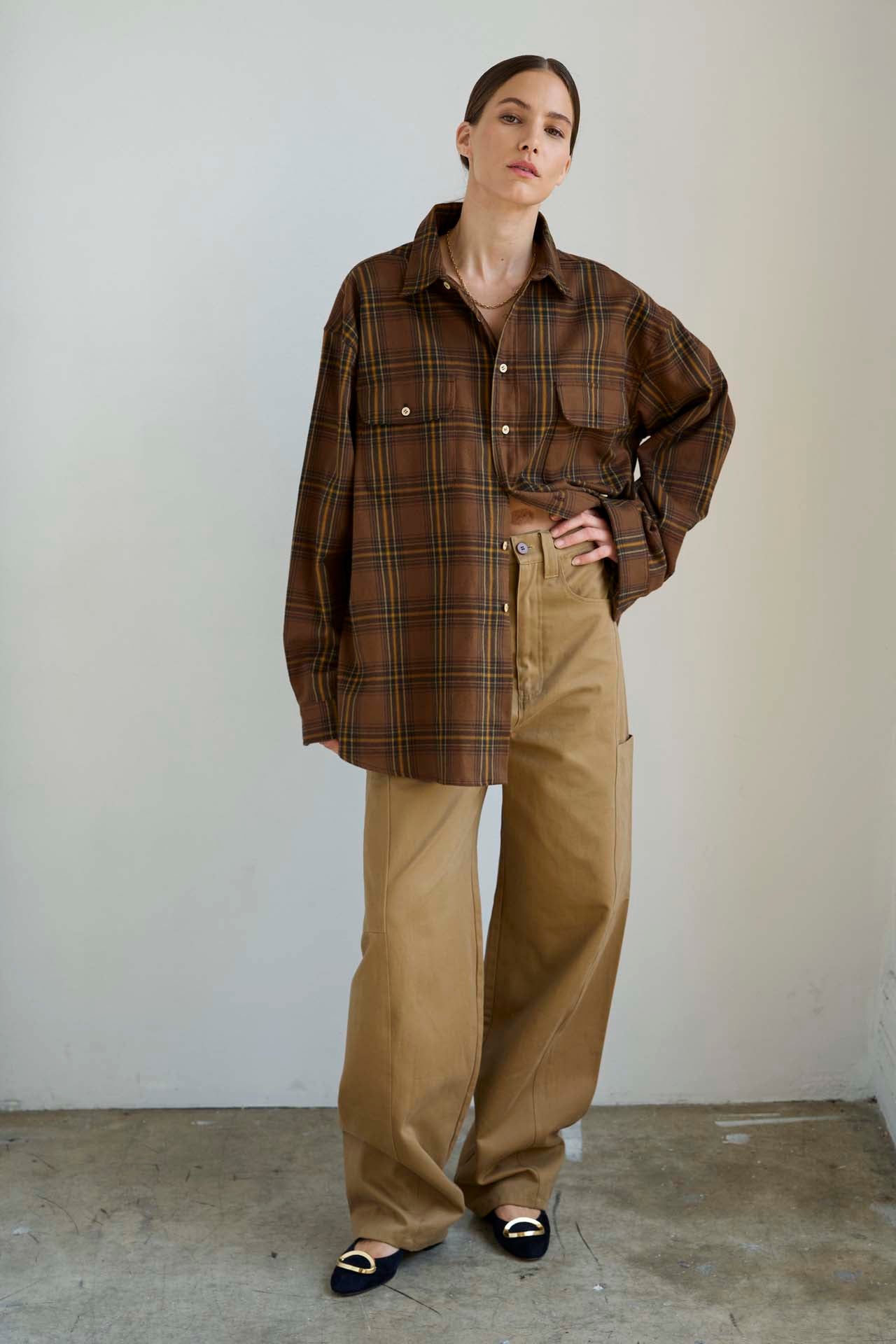 The Big Shirt Flannel in Browns