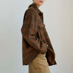 The Big Shirt Flannel in Browns