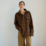 The Big Shirt Flannel in Browns