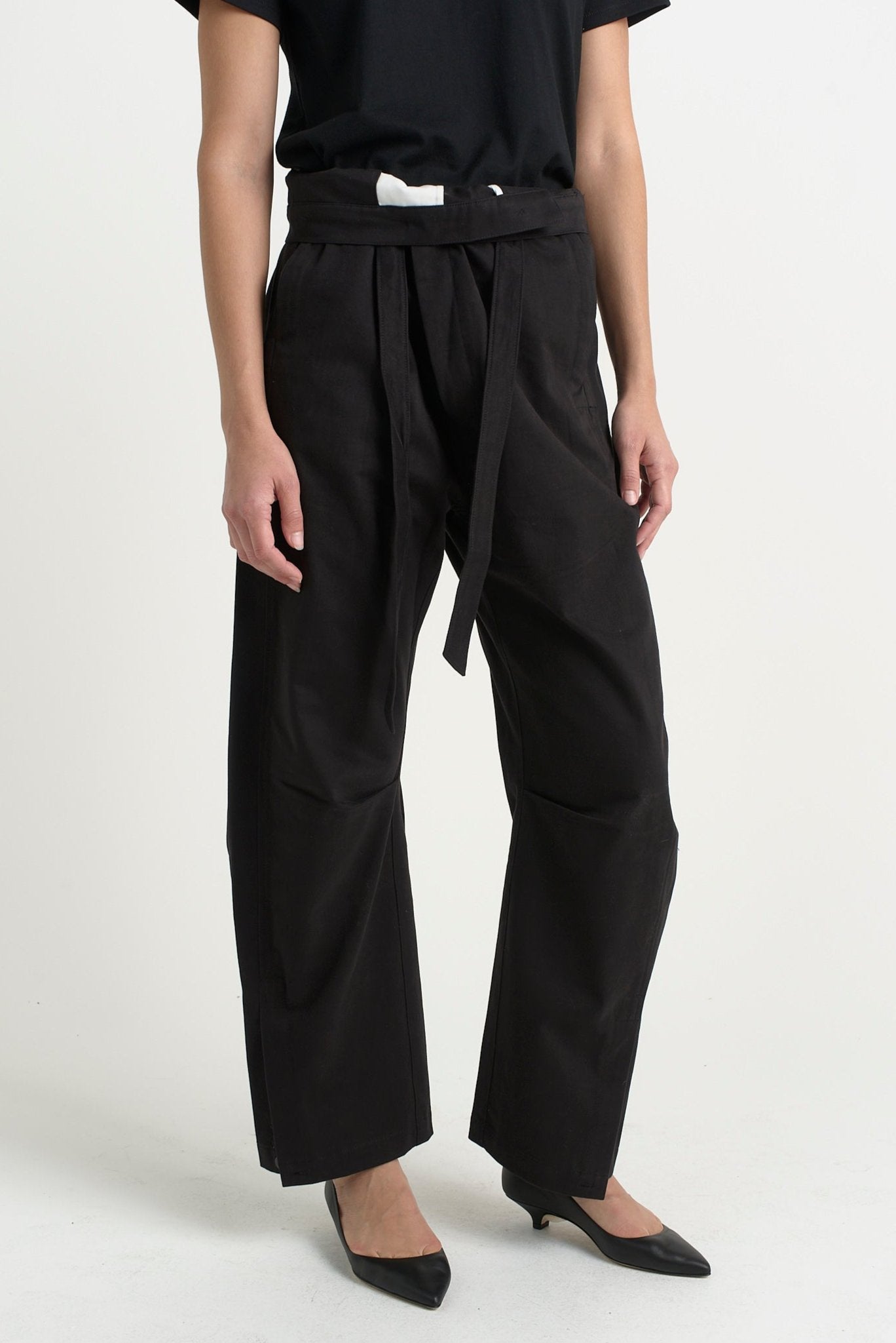 The Everything Pant in Black. On body front - Jamie Haller