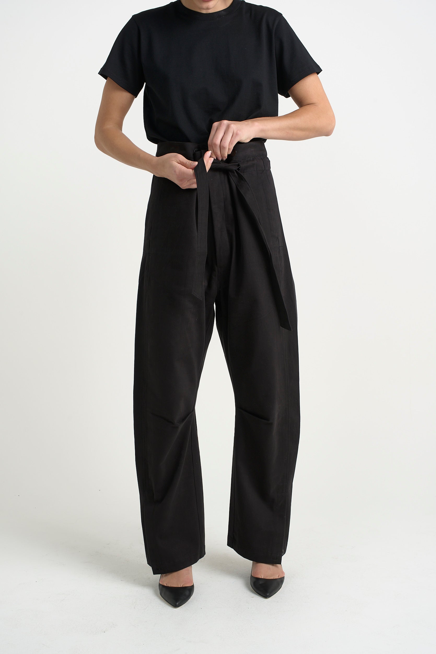 The Everything Pant in Black. On body front - Jamie Haller