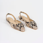 The Slingback in Embossed Python Angled Front View