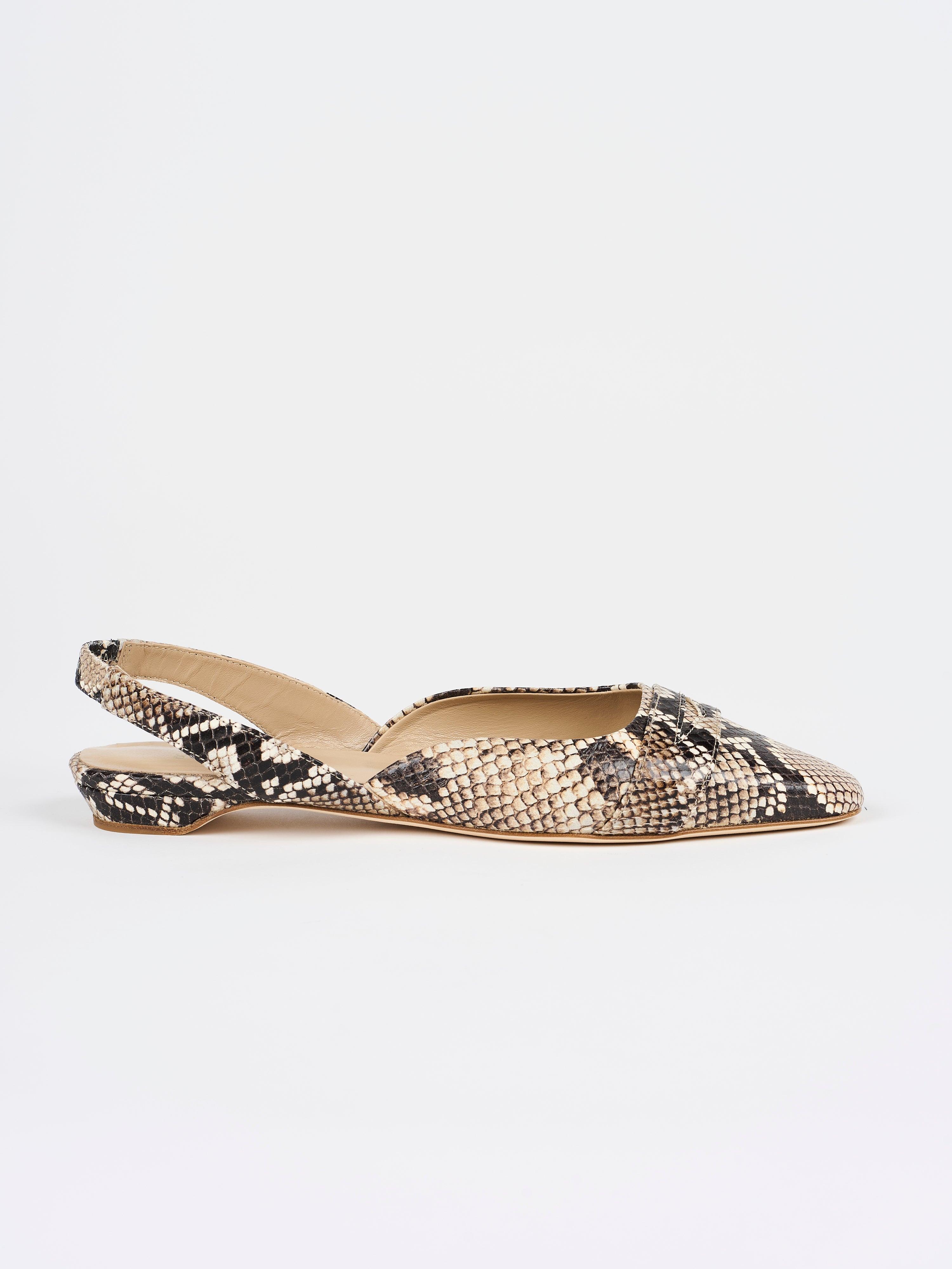 The Slingback in Embossed Python Side View