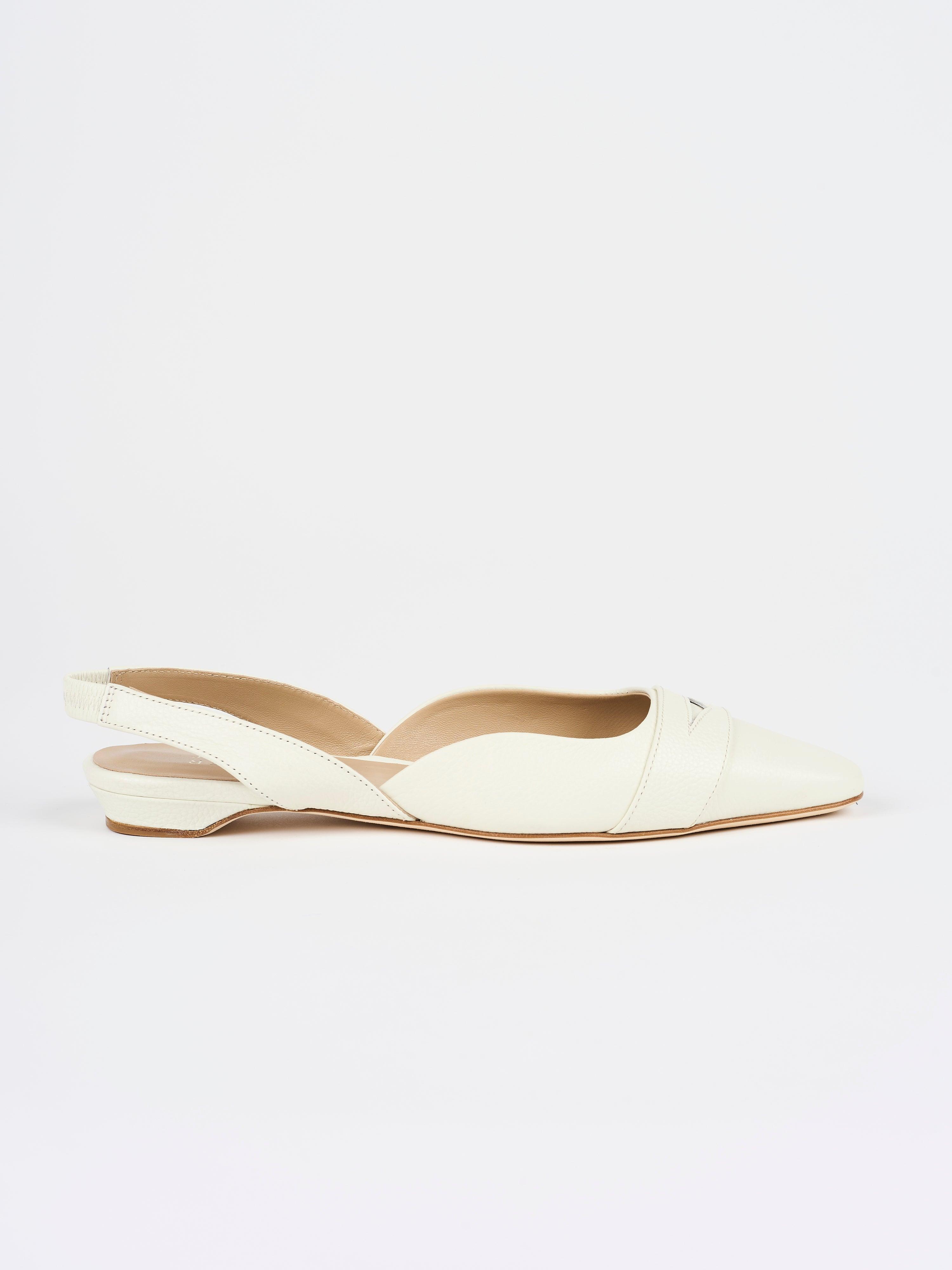 The Slingback in White Side View