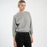 The Daily Sweatshirt in Heather Grey 3/4 Front