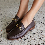 Bit Loafer in Castagno Close up Side View