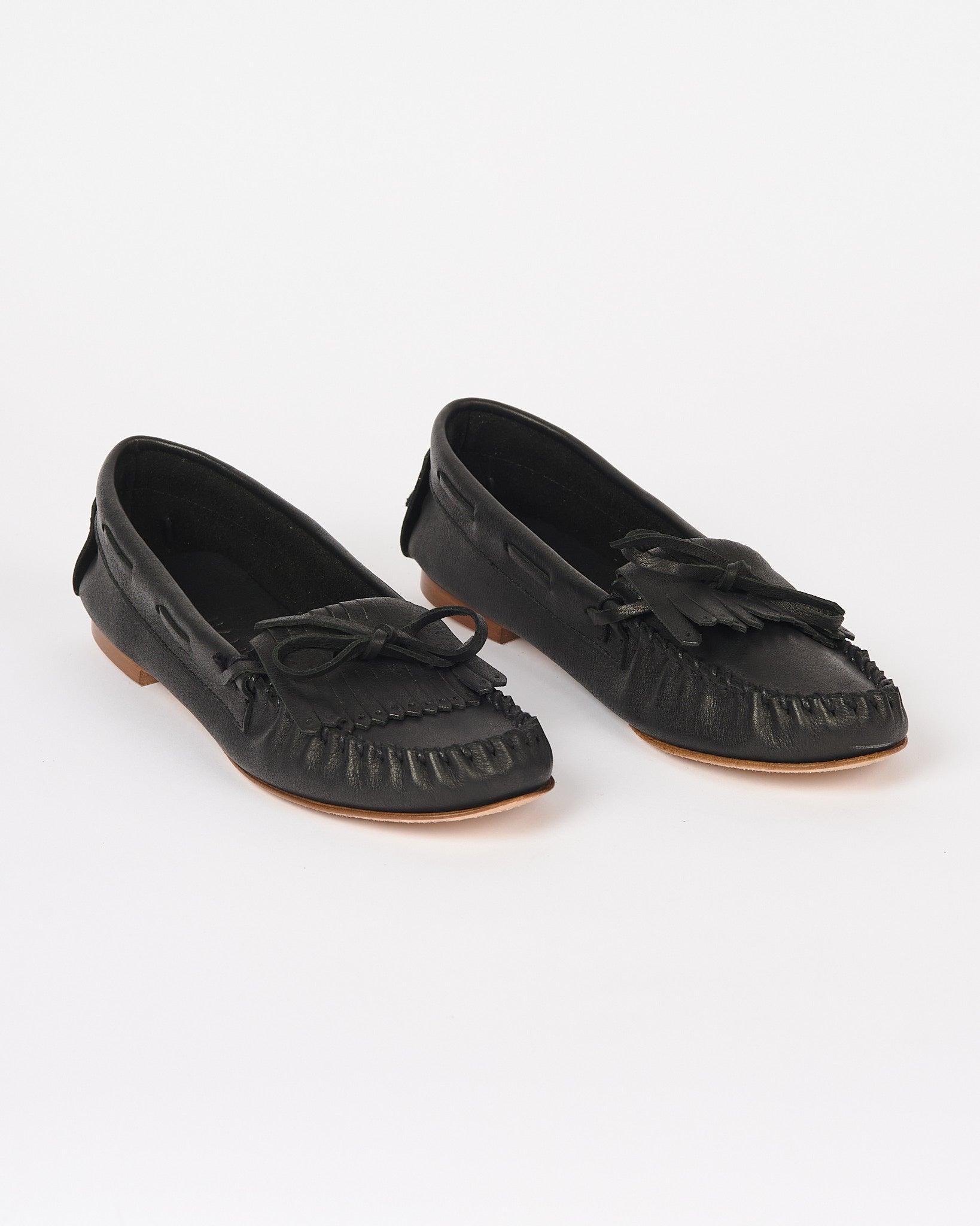 Camp Loafer in Black Angled Front View