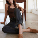 The Penny Loafer in Clove Suede on Body Sitting