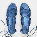 The Sparta Heel in Metallic Blue
