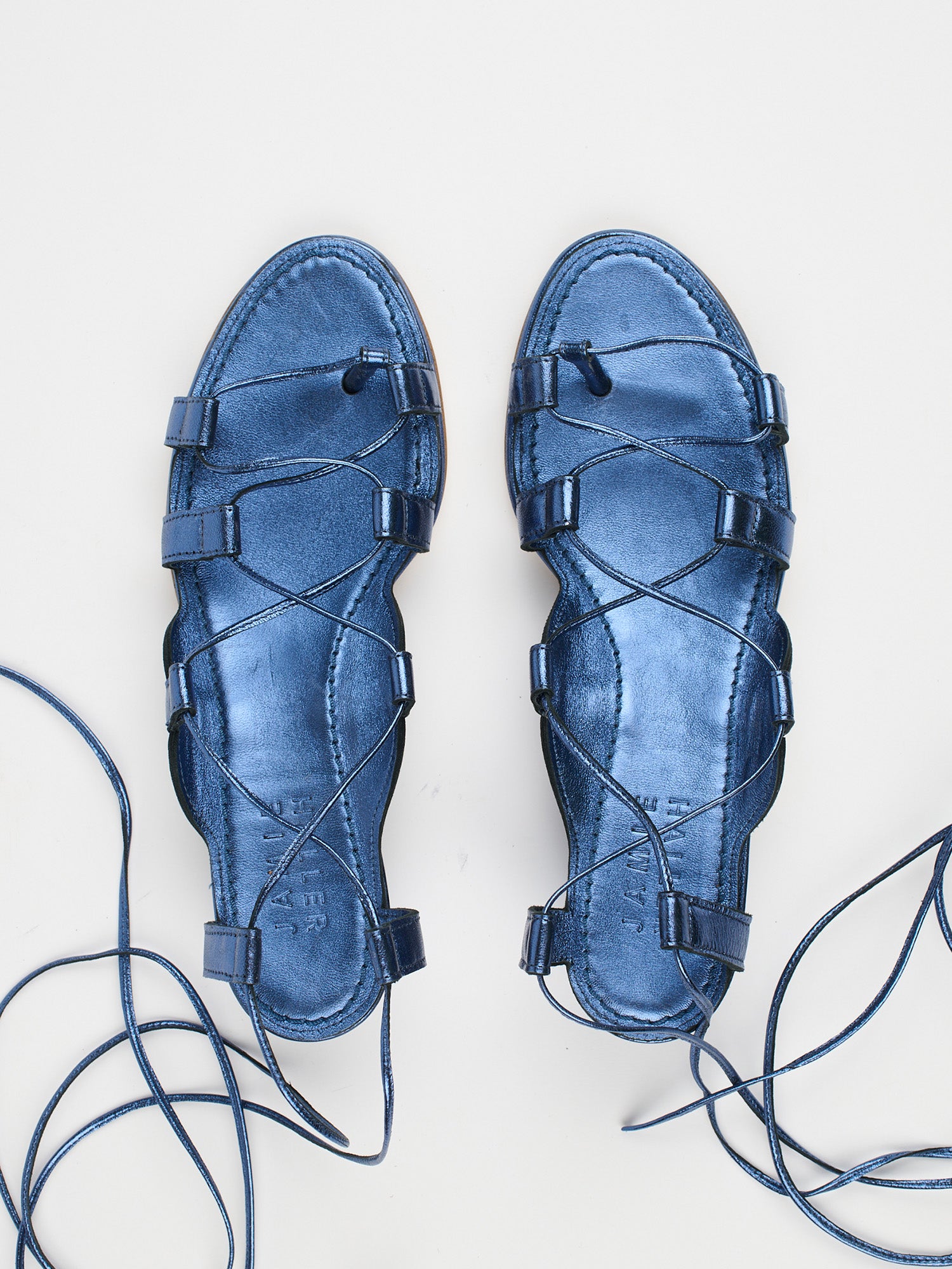 The Sparta Heel in Metallic Blue