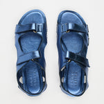 The Walking Sandal in Metallic Blue
