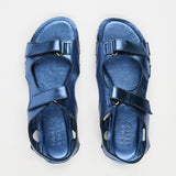 The Walking Sandal in Metallic Blue
