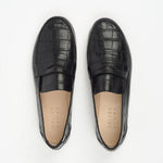 The Penny Loafer in Black Croc - Jamie Haller