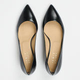 black heels on a white background