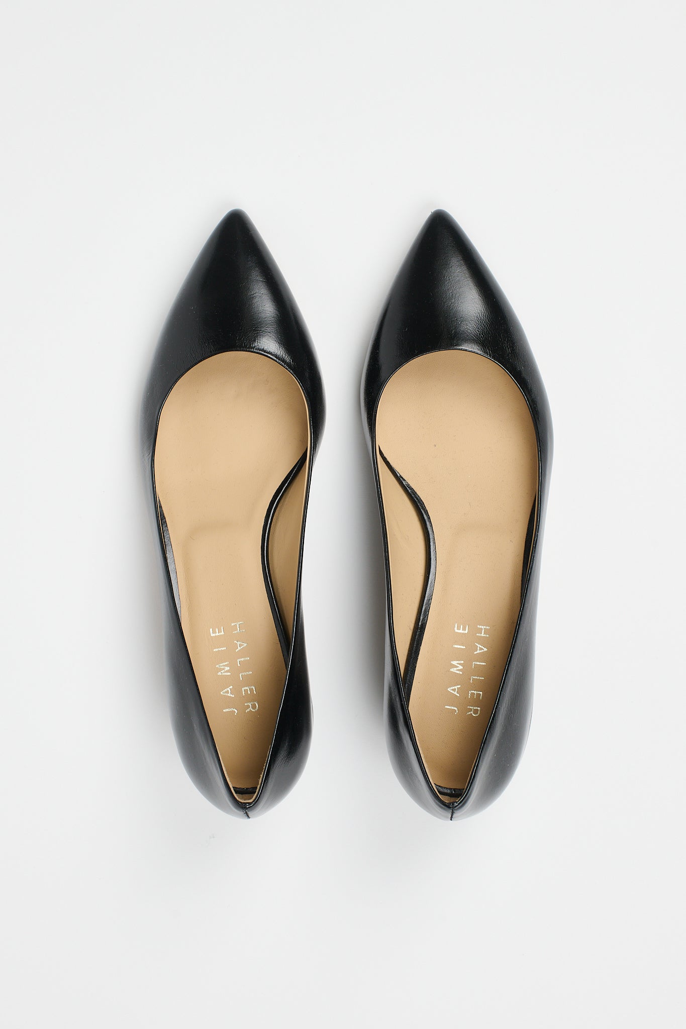 black heels on a white background