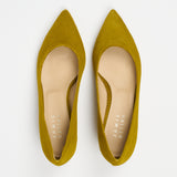 The Kitty Point Heel in Chartreuse