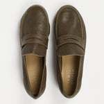 The Unlined Penny Loafer in Olive