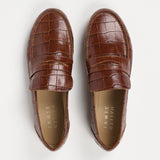The Penny Loafer in Brown Croc