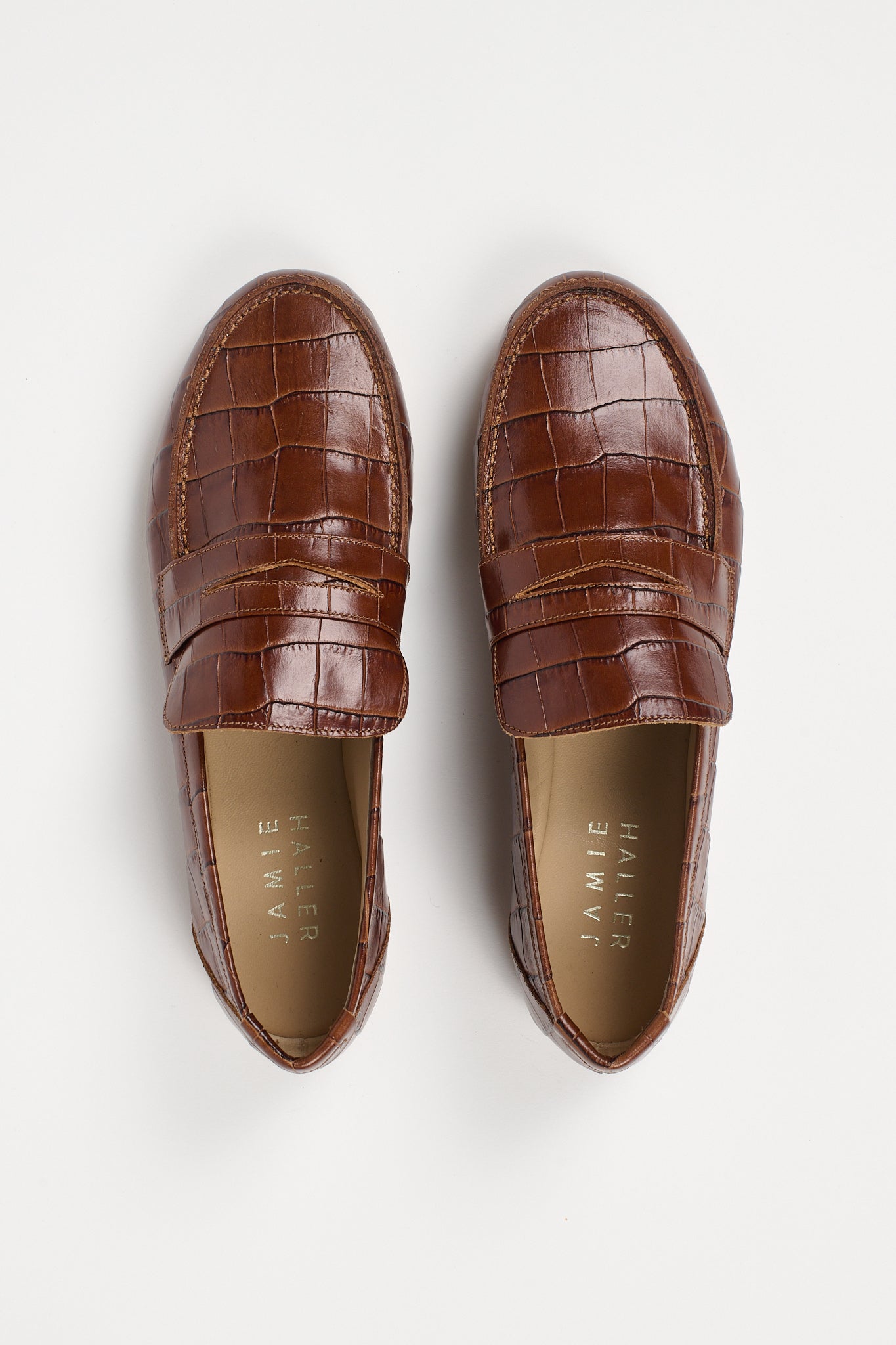 The Penny Loafer in Brown Croc