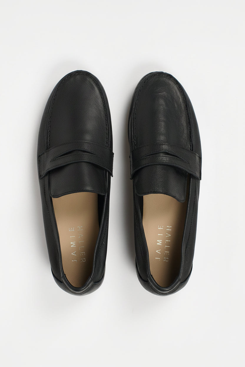 The Unlined Penny Loafer in Nero