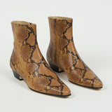 The Lennon Boot Mustard Python