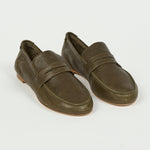 The Unlined Penny Loafer in Olive