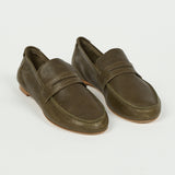 The Unlined Penny Loafer in Olive