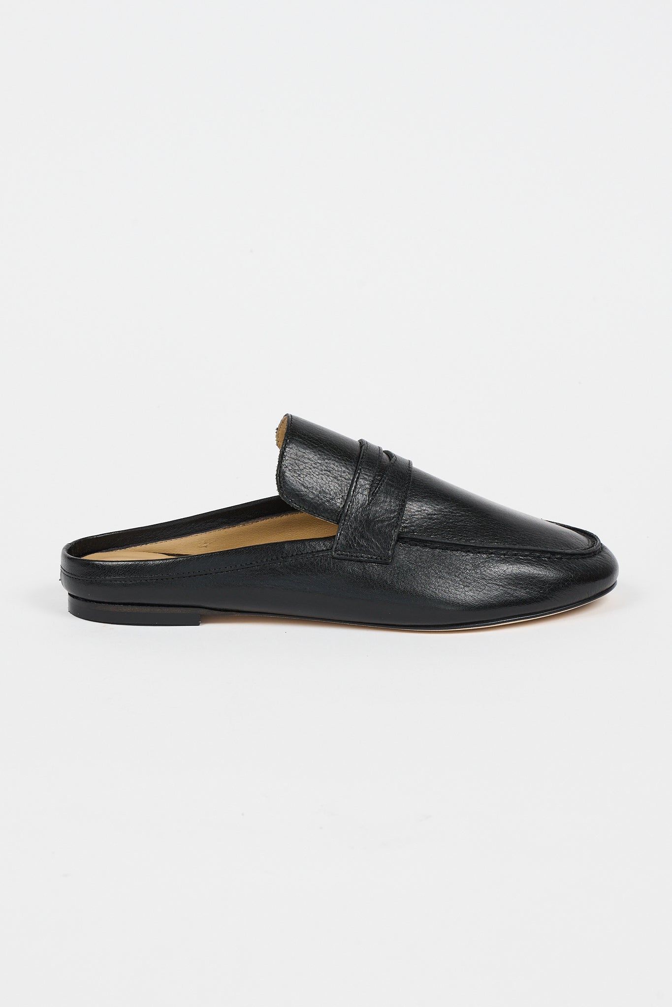 The Penny Loafer Mule in Black